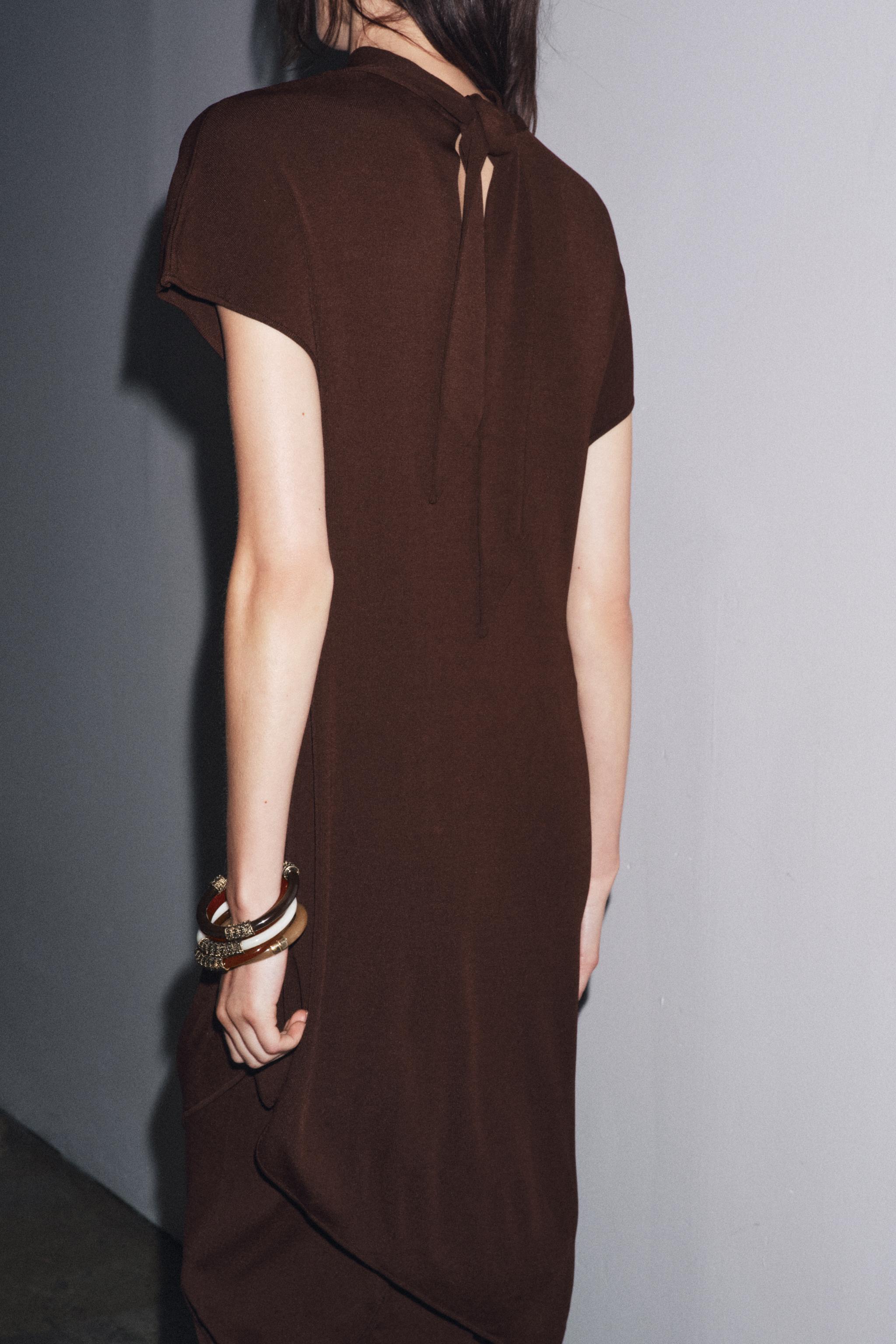 TUNIC MIDI DRESS WITH BOW